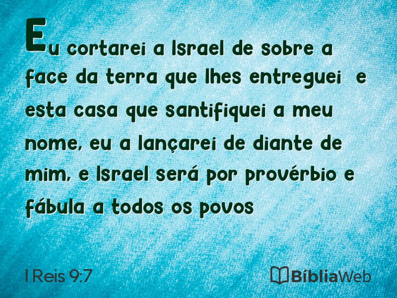 I Reis 9:7 em imagem para compartilhar