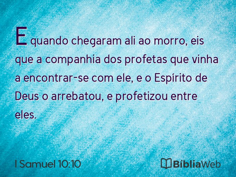 I Samuel 10:10 em imagem para compartilhar