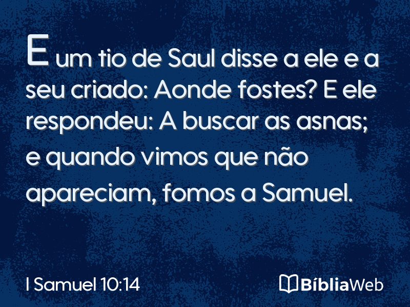 I Samuel 10:14 em imagem para compartilhar