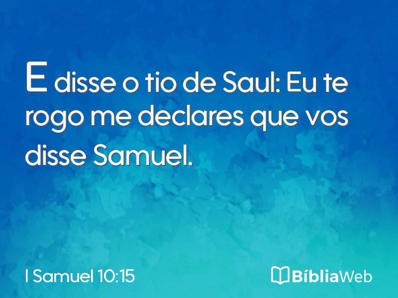 I Samuel 10:15 em imagem para compartilhar