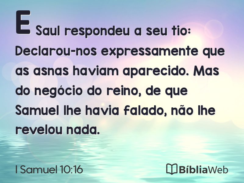 I Samuel 10:16 em imagem para compartilhar