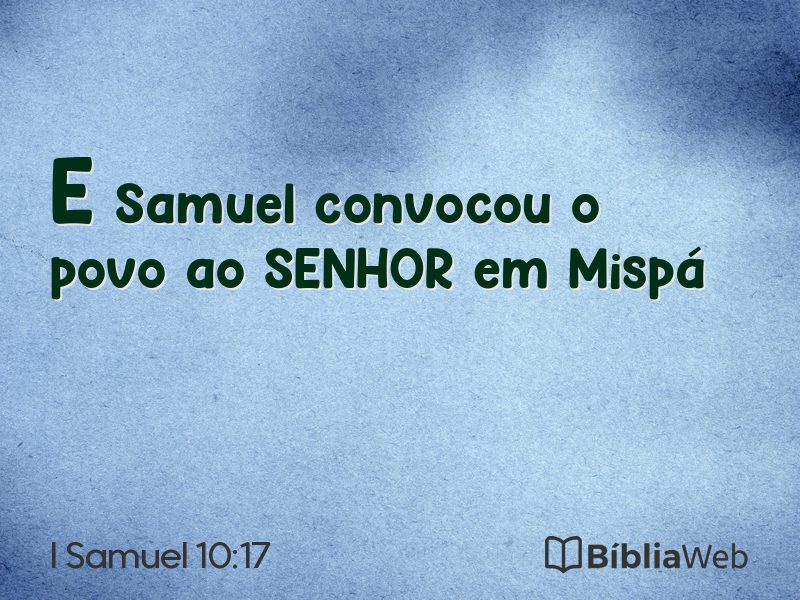 I Samuel 10:17 em imagem para compartilhar