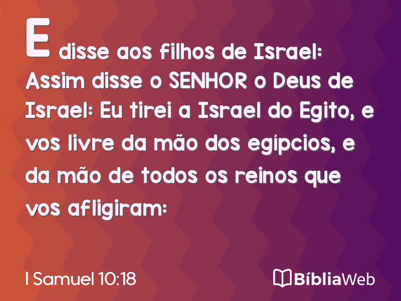 I Samuel 10:18 em imagem para compartilhar