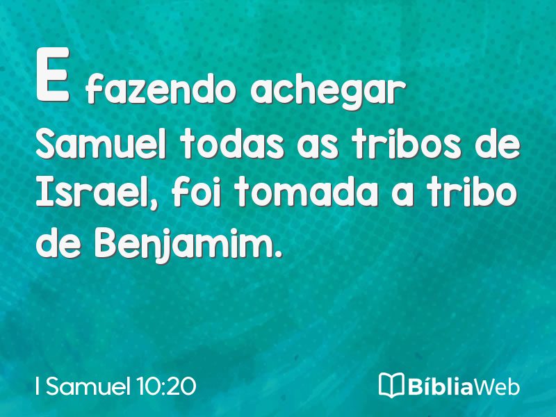 I Samuel 10:20 em imagem para compartilhar