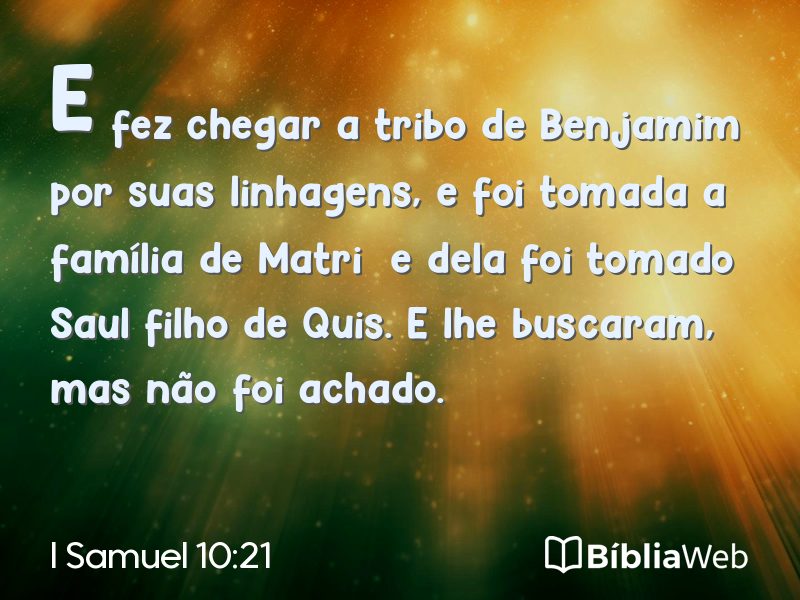I Samuel 10:21 em imagem para compartilhar