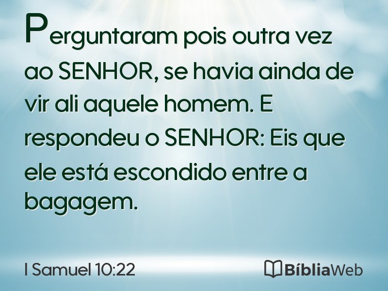 I Samuel 10:22 em imagem para compartilhar