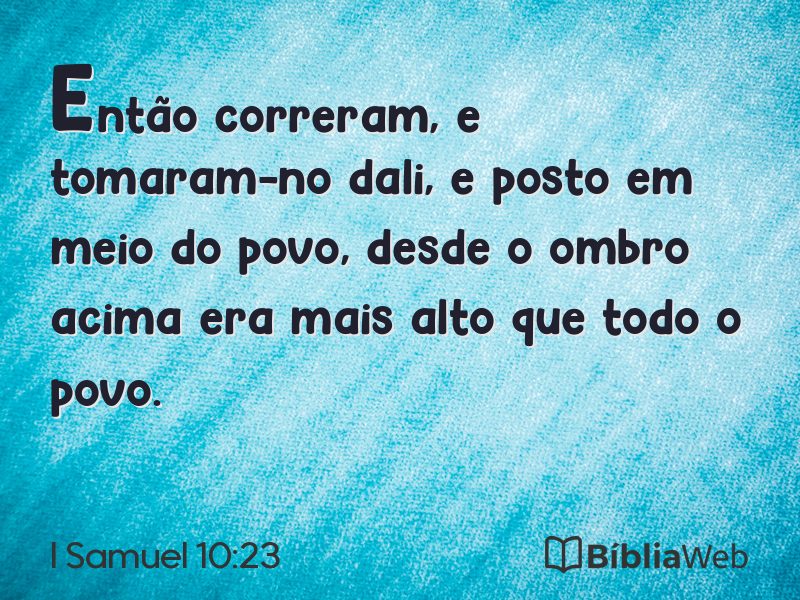 I Samuel 10:23 em imagem para compartilhar