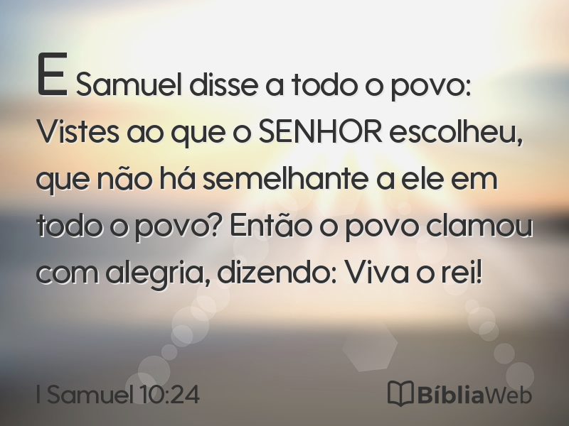 I Samuel 10:24 em imagem para compartilhar