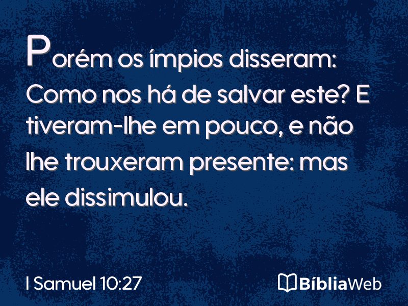 I Samuel 10:27 em imagem para compartilhar
