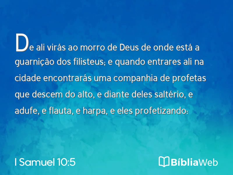 I Samuel 10:5 em imagem para compartilhar