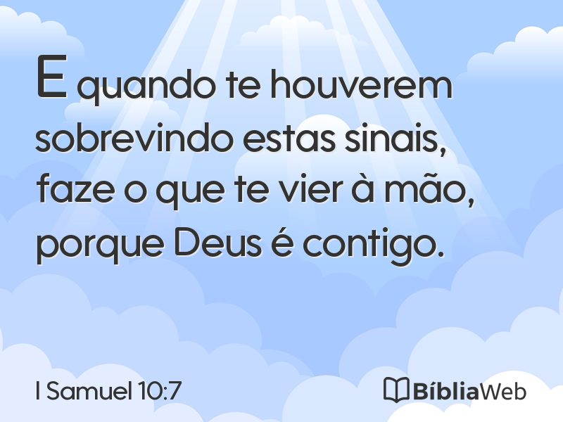 I Samuel 10:7 em imagem para compartilhar