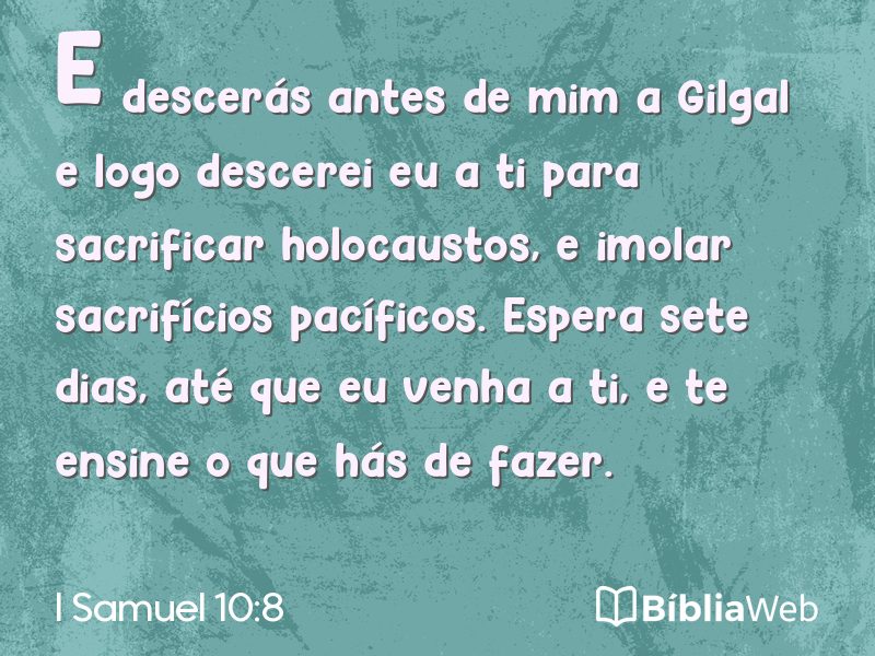 I Samuel 10:8 em imagem para compartilhar