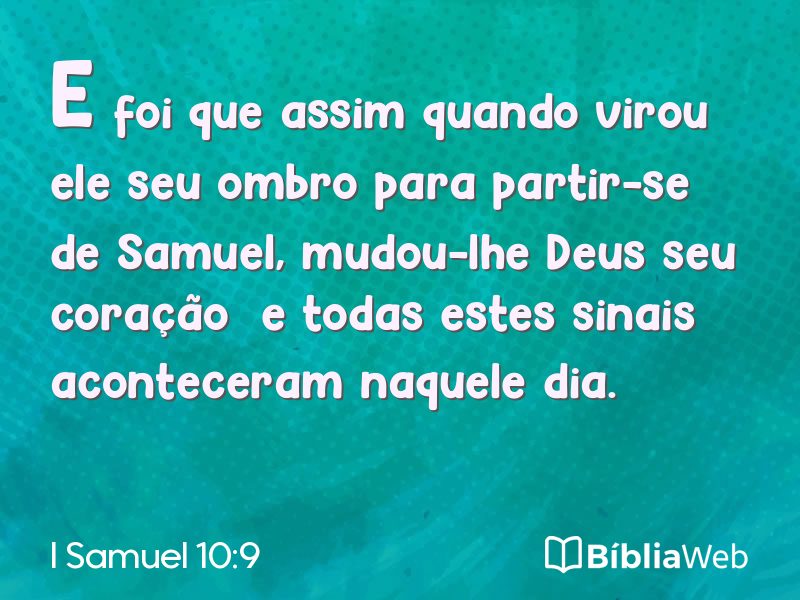 I Samuel 10:9 em imagem para compartilhar
