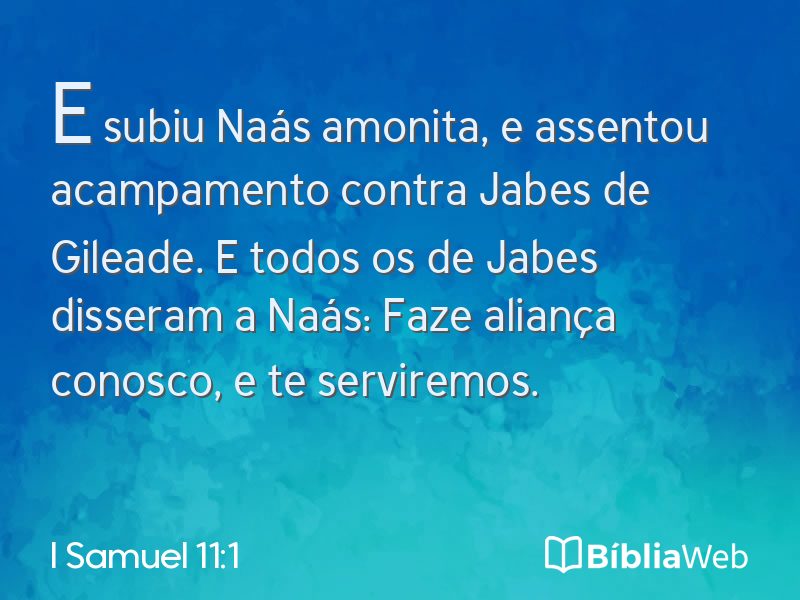 I Samuel 11:1 em imagem para compartilhar