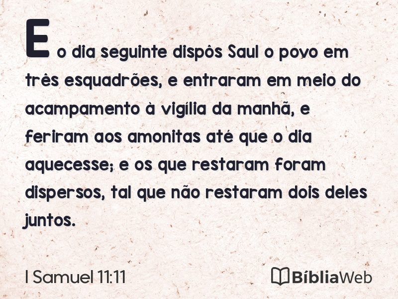 I Samuel 11:11 em imagem para compartilhar