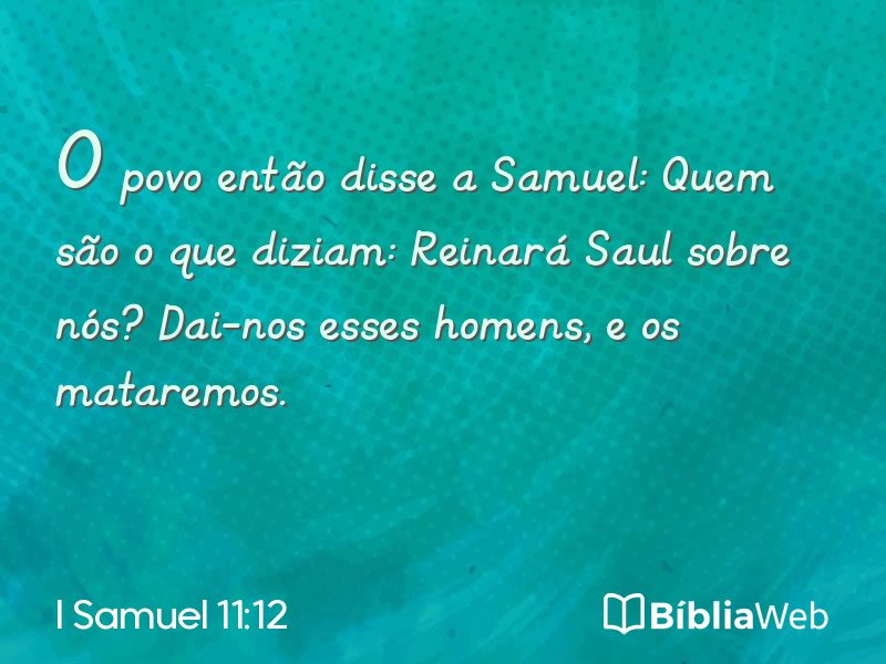 I Samuel 11:12 em imagem para compartilhar