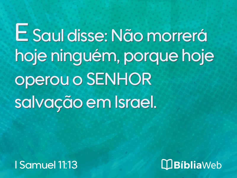 I Samuel 11:13 em imagem para compartilhar