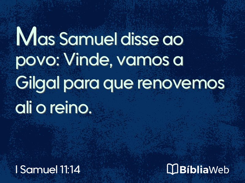 I Samuel 11:14 em imagem para compartilhar