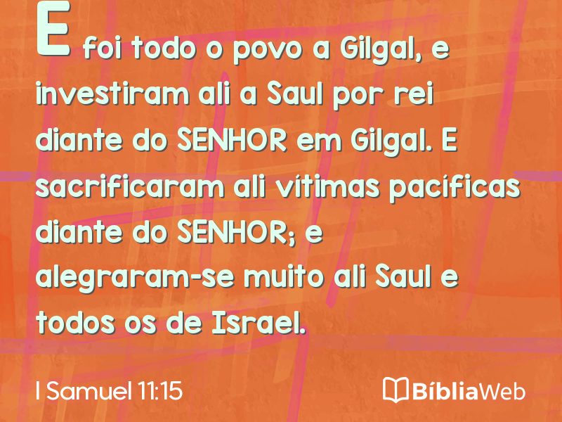 I Samuel 11:15 em imagem para compartilhar