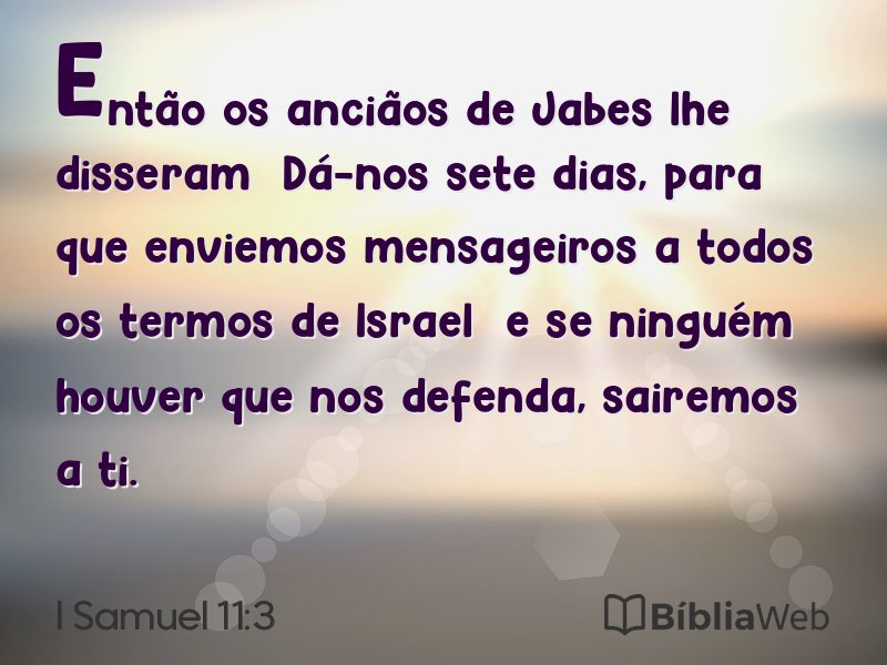 I Samuel 11:3 em imagem para compartilhar