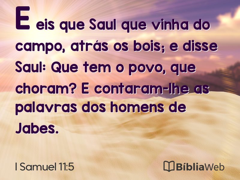 I Samuel 11:5 em imagem para compartilhar