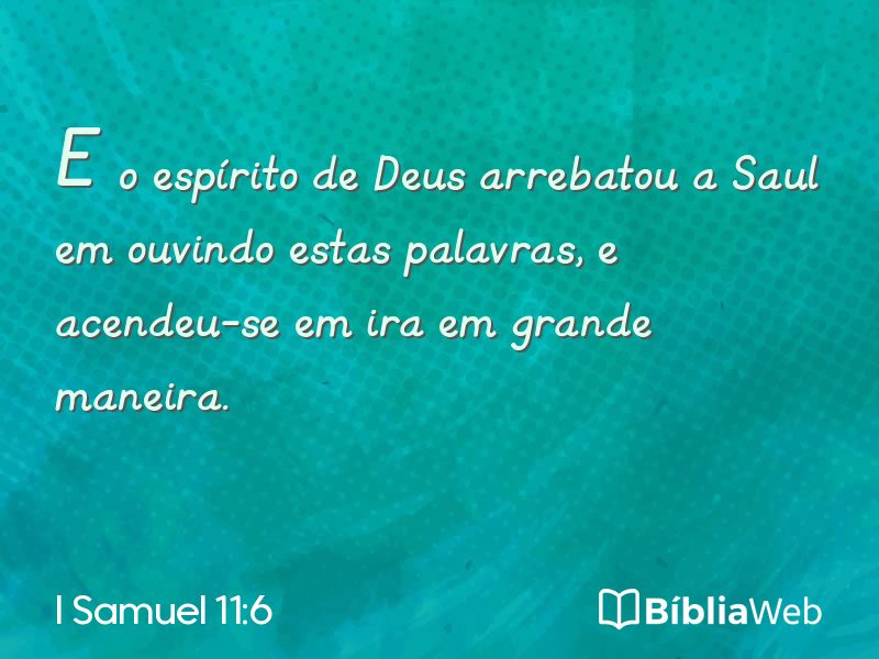 I Samuel 11:6 em imagem para compartilhar