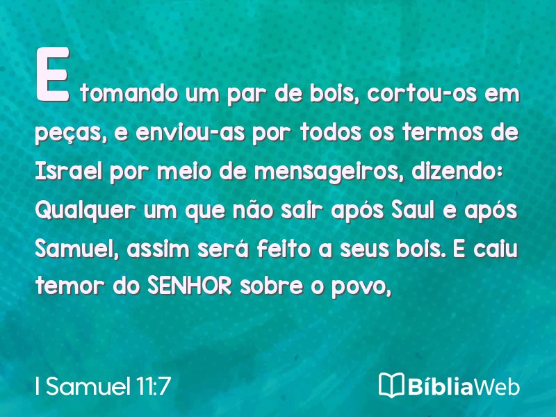 I Samuel 11:7 em imagem para compartilhar