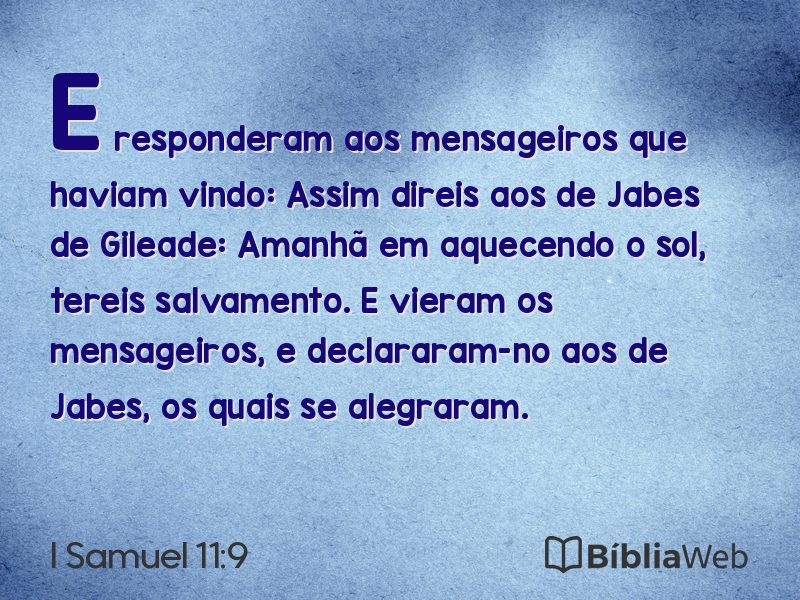 I Samuel 11:9 em imagem para compartilhar