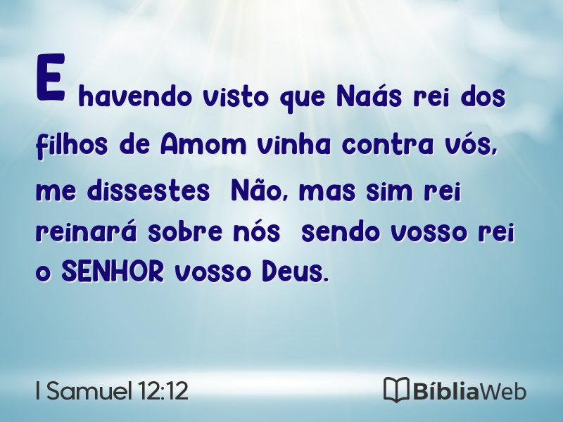 I Samuel 12:12 em imagem para compartilhar