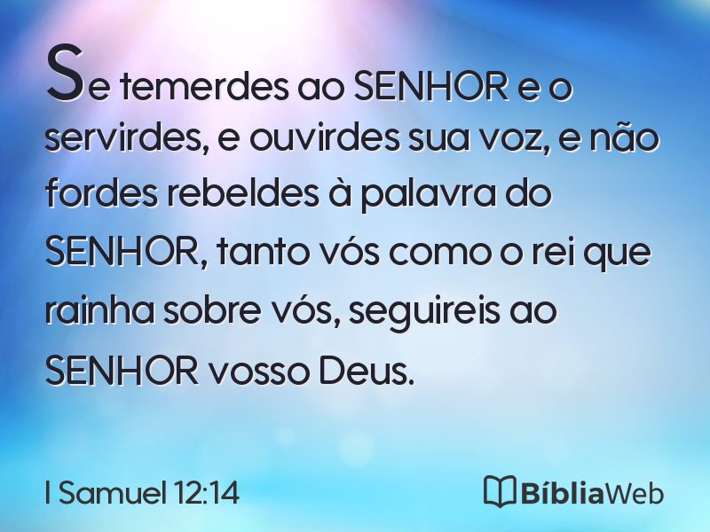 I Samuel 12:14 em imagem para compartilhar