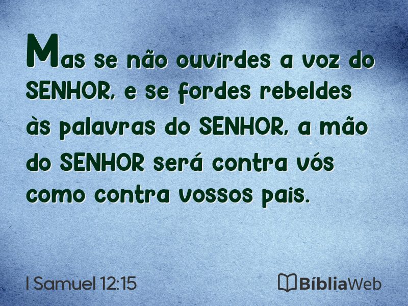 I Samuel 12:15 em imagem para compartilhar