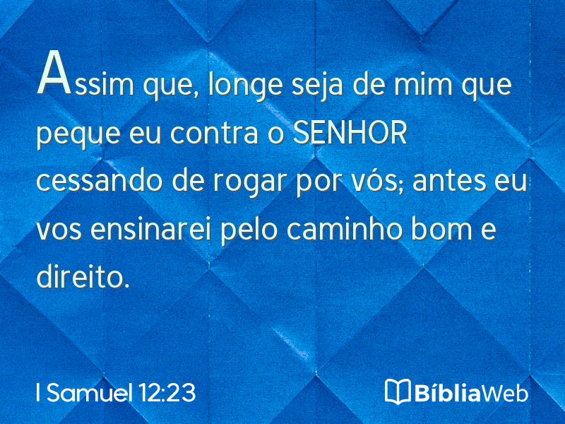 I Samuel 12:23 em imagem para compartilhar