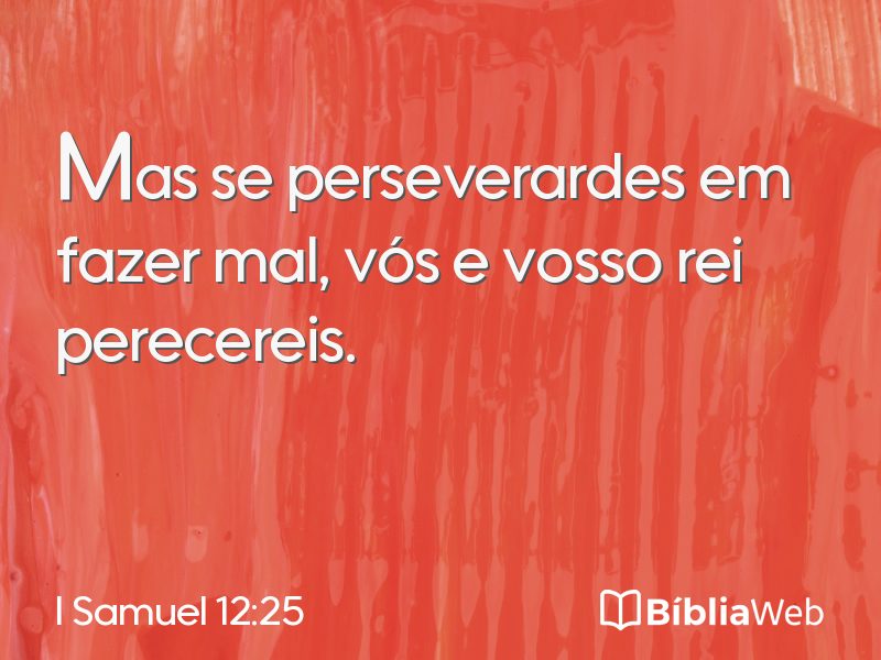 I Samuel 12:25 em imagem para compartilhar