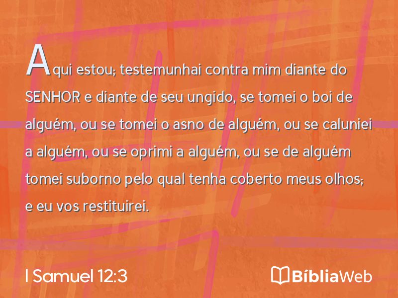 I Samuel 12:3 em imagem para compartilhar