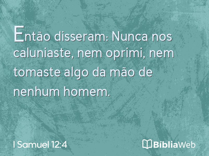 I Samuel 12:4 em imagem para compartilhar
