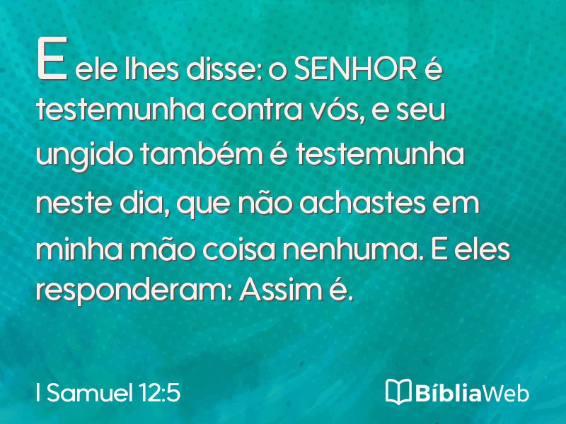 I Samuel 12:5 em imagem para compartilhar