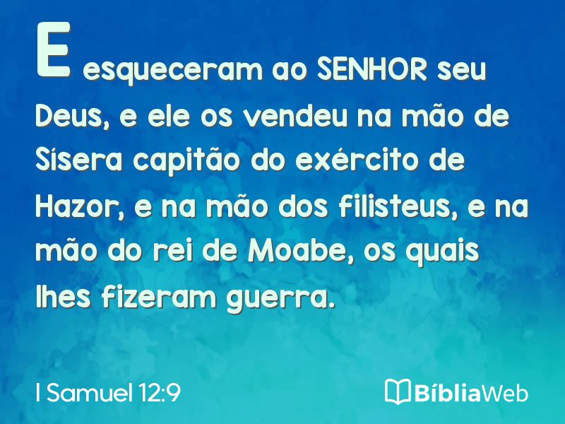 I Samuel 12:9 em imagem para compartilhar