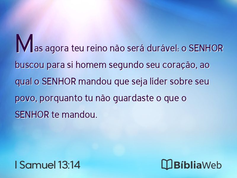 I Samuel 13:14 em imagem para compartilhar