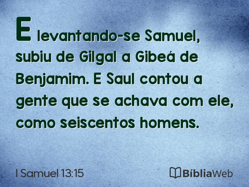 I Samuel 13:15 em imagem para compartilhar