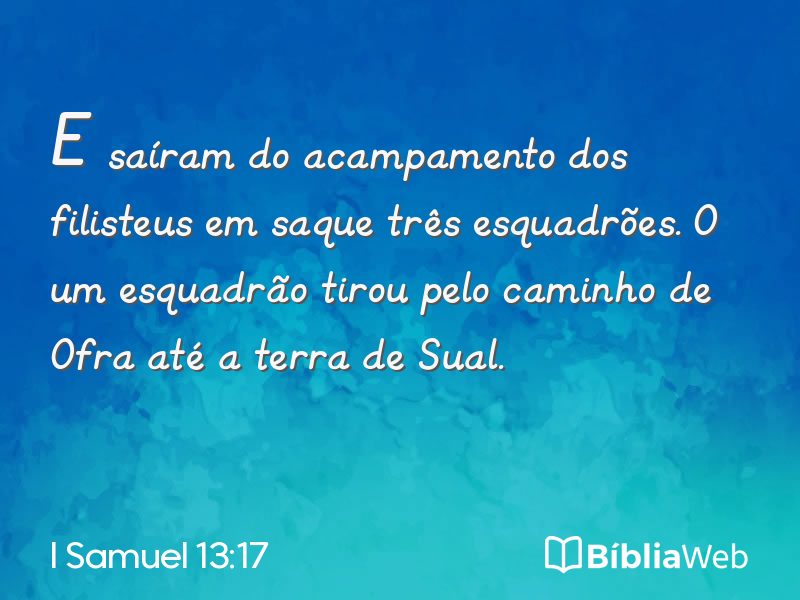 I Samuel 13:17 em imagem para compartilhar