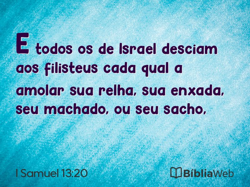 I Samuel 13:20 em imagem para compartilhar