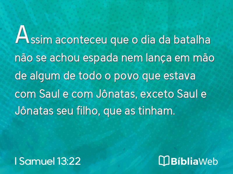 I Samuel 13:22 em imagem para compartilhar