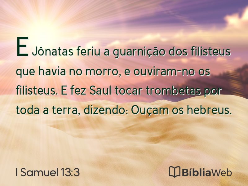I Samuel 13:3 em imagem para compartilhar