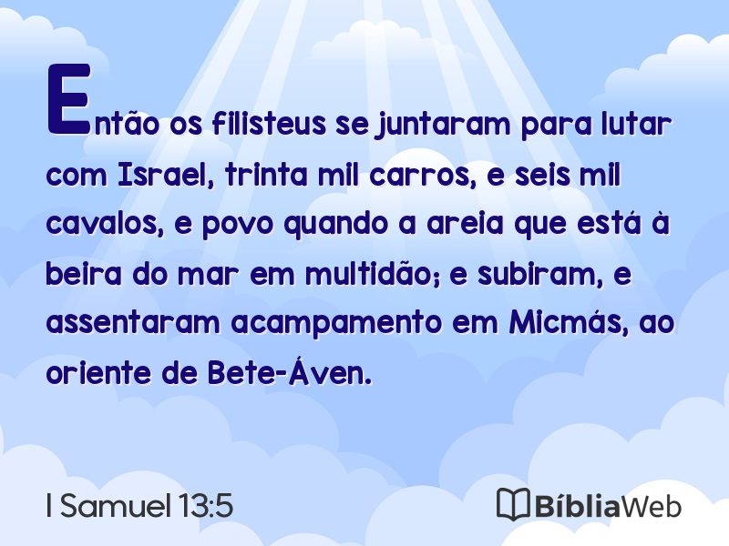 I Samuel 13:5 em imagem para compartilhar