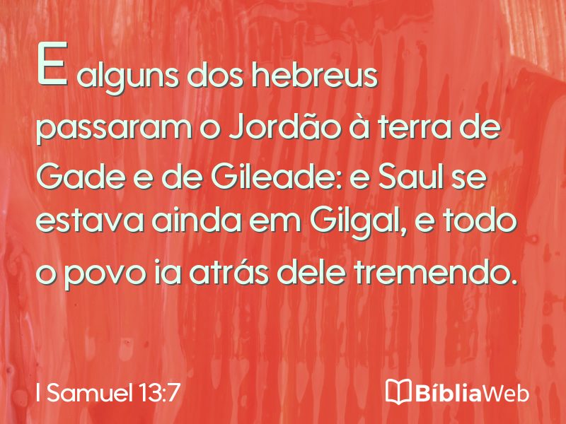I Samuel 13:7 em imagem para compartilhar