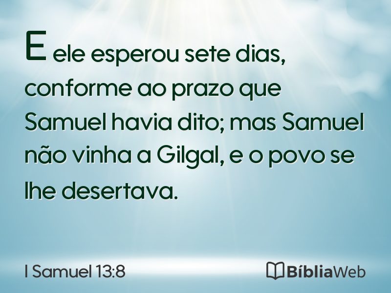 I Samuel 13:8 em imagem para compartilhar