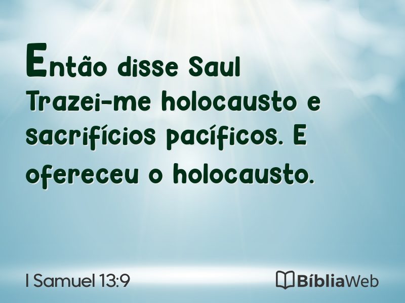 I Samuel 13:9 em imagem para compartilhar