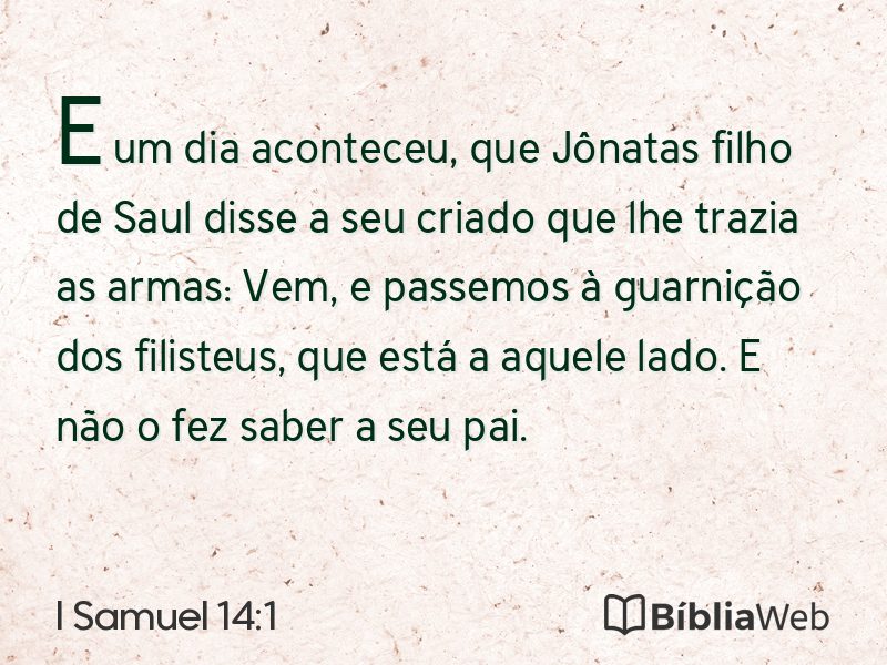 I Samuel 14:1 em imagem para compartilhar
