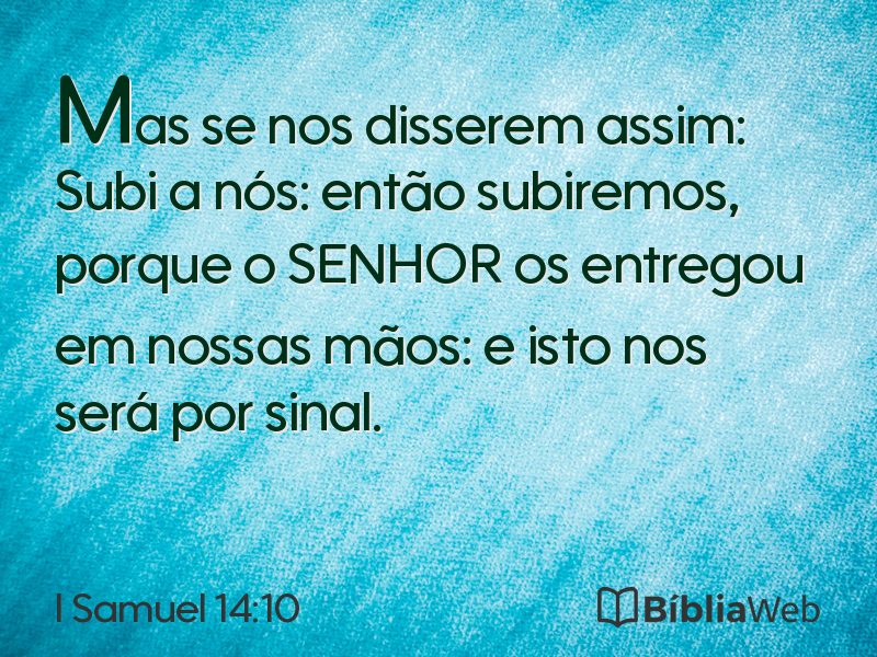 I Samuel 14:10 em imagem para compartilhar