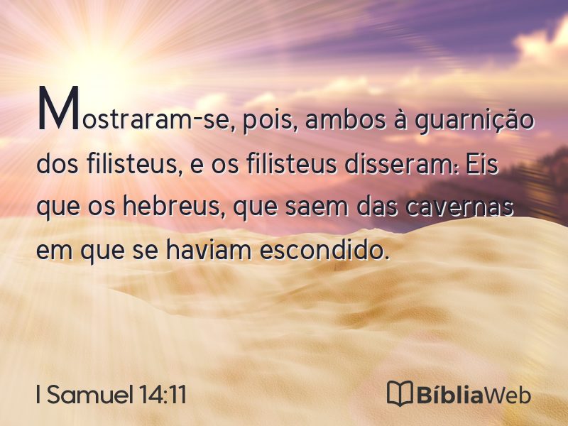 I Samuel 14:11 em imagem para compartilhar